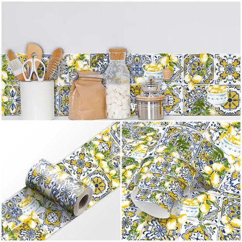 Lemon tile border strip peel - peel, &