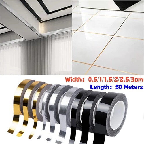 50m gold black - 50m, adhesive
